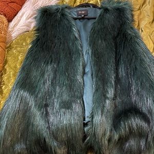 Jessica Simpson fur vest! So Chic and fun.